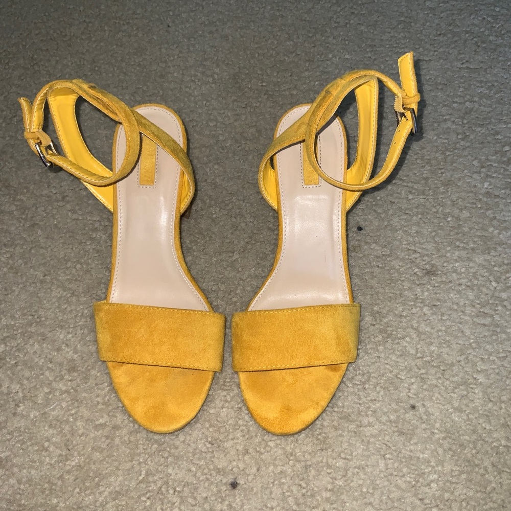 Mustard Strapped Heels